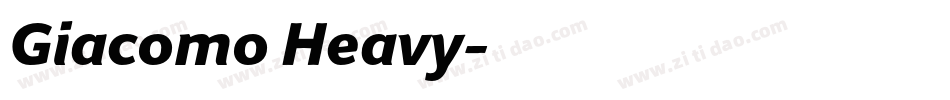 Giacomo Heavy字体转换